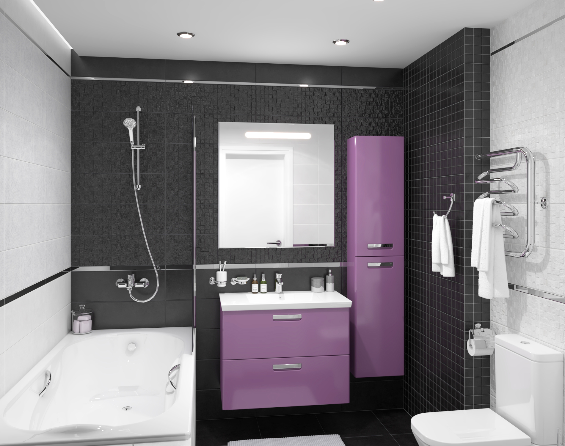 Дизайн ванной комнаты плиткой Alabama от Laparet