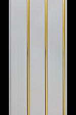 ПВХ панель белая с 3-мя золотыми полосками
