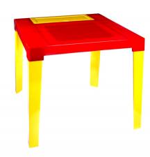 Детский стол пластиковый с пеналом красный