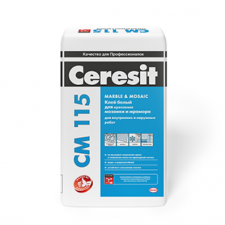 Ceresit СМ 115. Клей для мраморной плитки и стеклянной мозаики 25кг