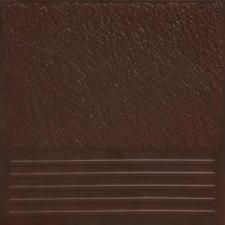 Клинкерная плитка Керамин Каир 4 коричневый фронтальная ступень 29,8х29,8