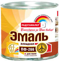 Эмаль ПФ-266 для пола РадугаМалер 1,9 кг